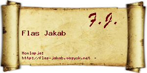 Flas Jakab névjegykártya